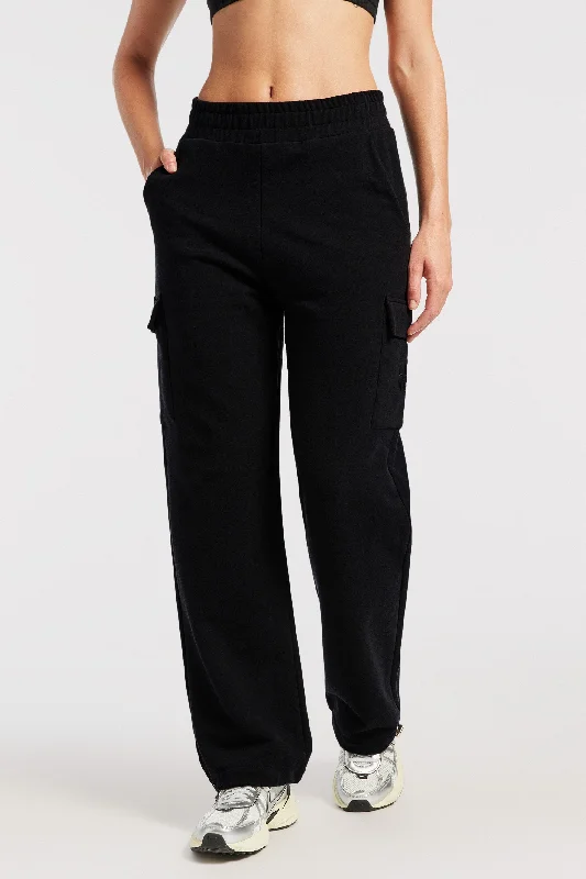 Finn Cozy Cargo Pants - Black