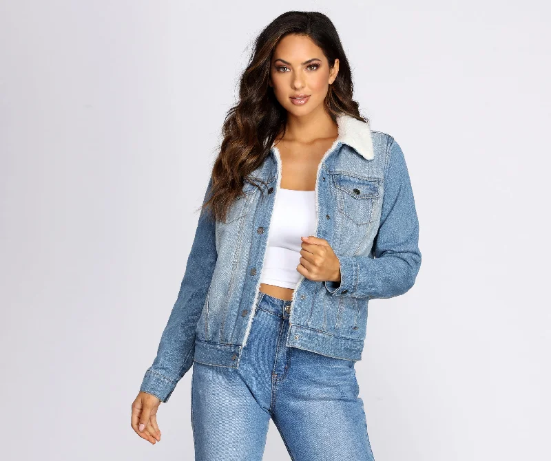 Sherpa Lined Denim Jacket