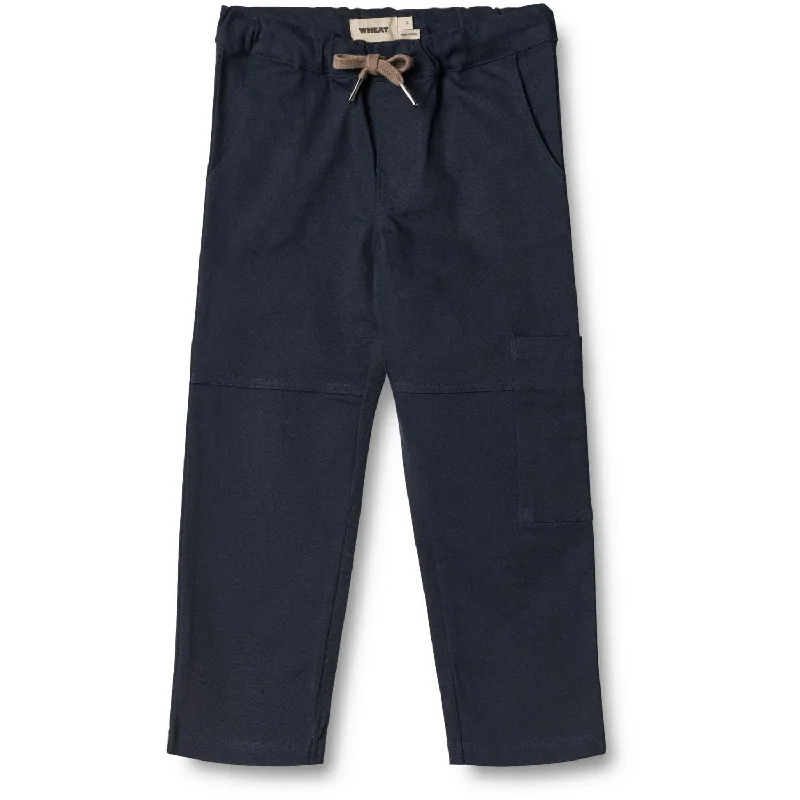 Wheat Navy Trousers Nicolai