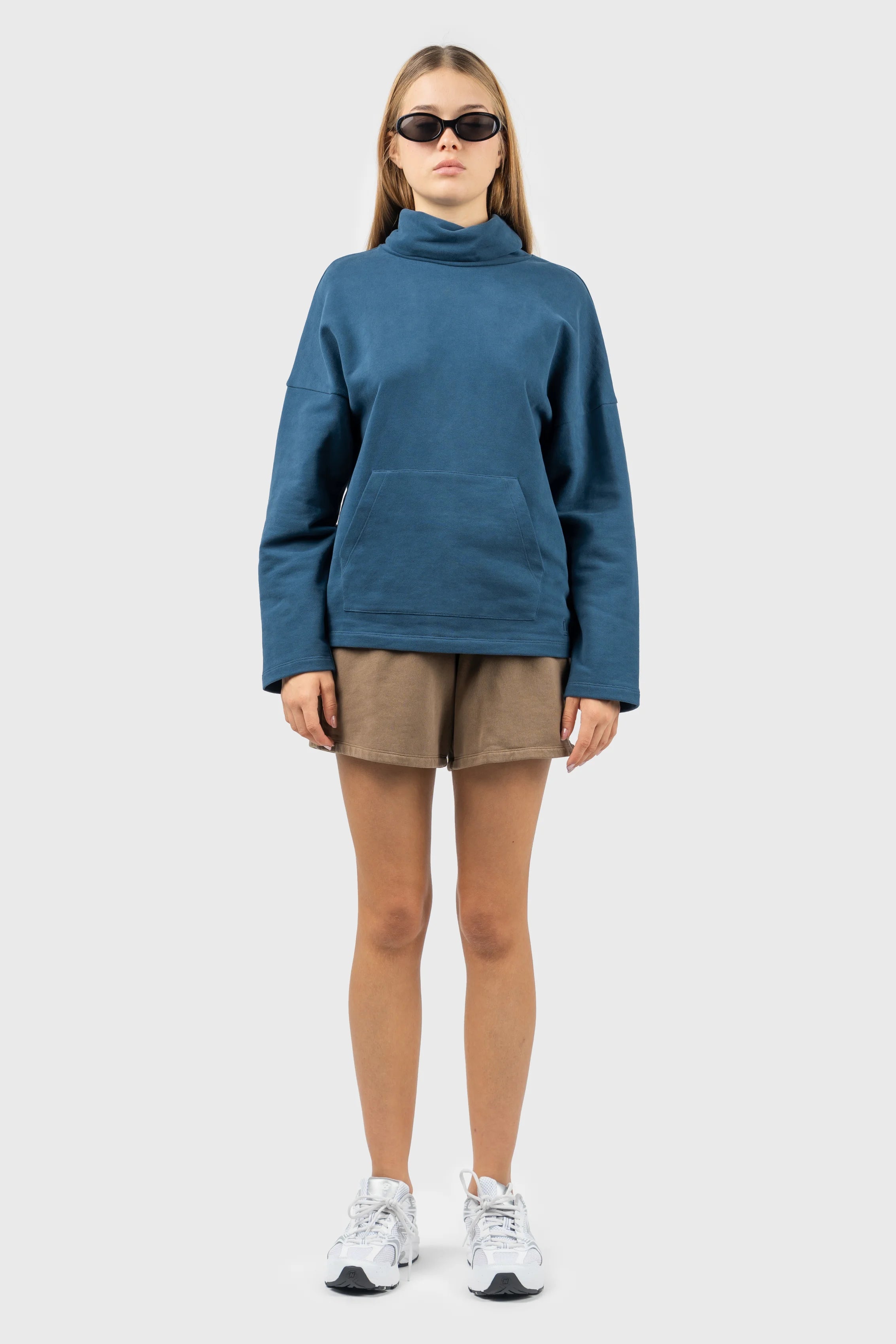 Funnel Neck Sweatshirt with dropped shoulder