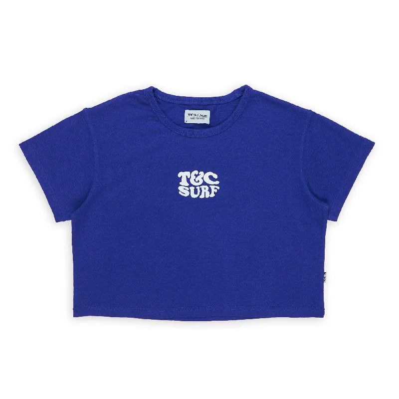 Women Kenny Flash Crop  S/S Tee - Porcelaine Blue