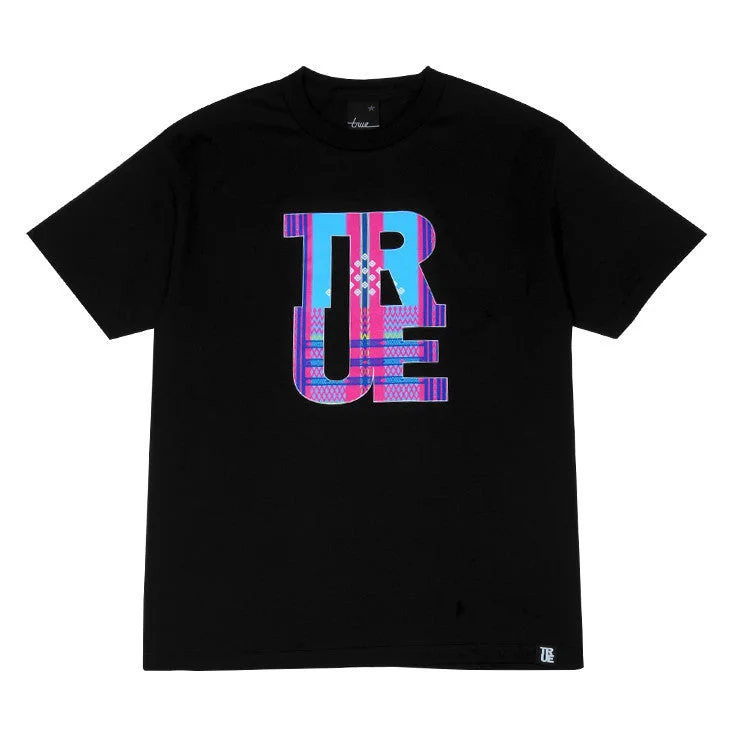 Mens True Ifugao T-Shirt Black/Pink/Teal