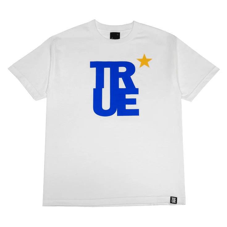 Mens True Logo Star T-Shirt White/Royal