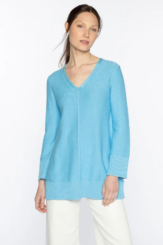 KINROSS CASHMERE - COTTON EASY VEE SWEATER