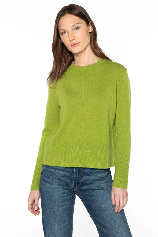 KINROSS CASHMERE - EXPOSED SEAM CREWNECK CASHMERE SWEATER