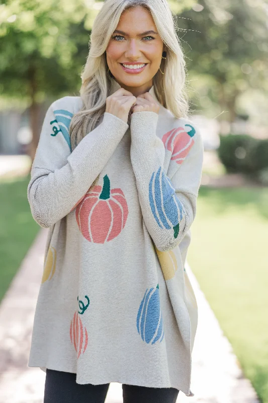 Quick Decisions Oatmeal Gourd Sweater