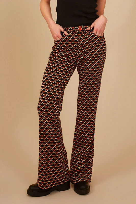 Clock Work Orange Corrie Flare Trousers