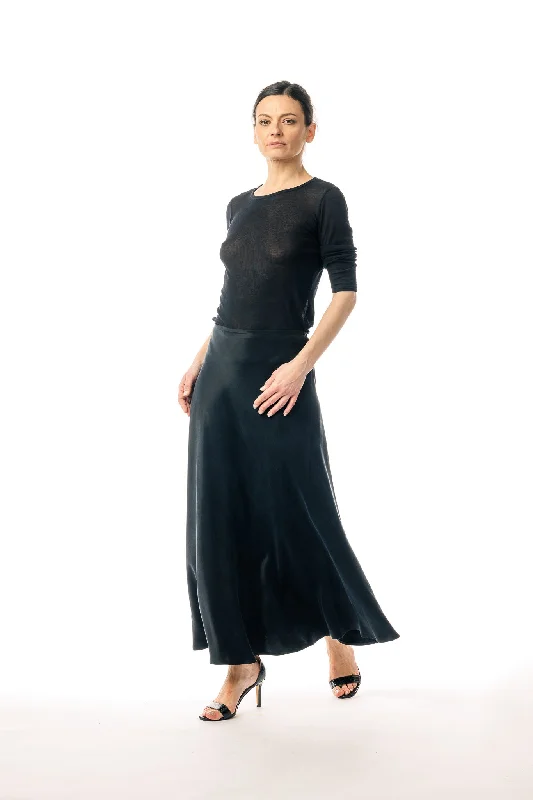 Saint Tropez Black Cupro and EcoVero Skirt