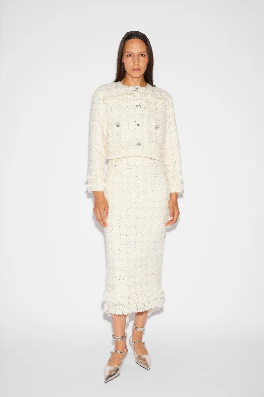 THALIA SKIRT IVORY TWEED