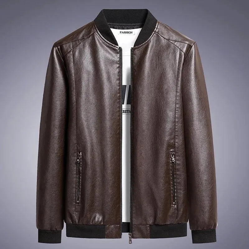 Classic Slim Fit Men Leather Jacket