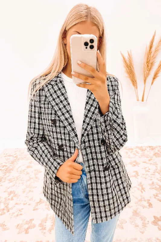 Madilyn Blazer Black Check