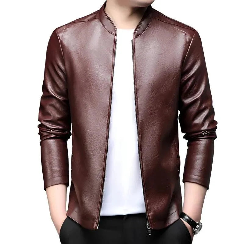 Modern Slim Fit Men Leather Jacket