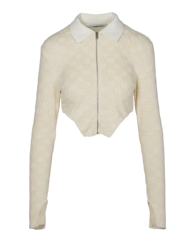 Monogram Jacquard Cropped Jacket