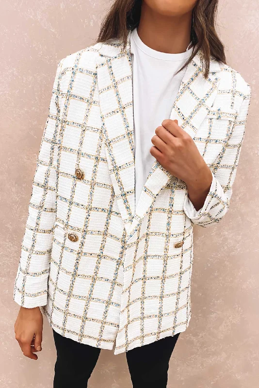 Rita Blazer White Gold