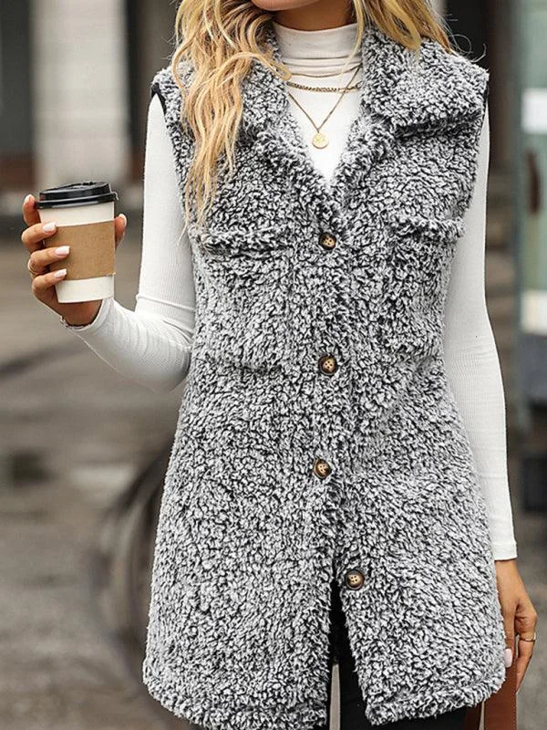 Sleeveless Long Women Winter Coat