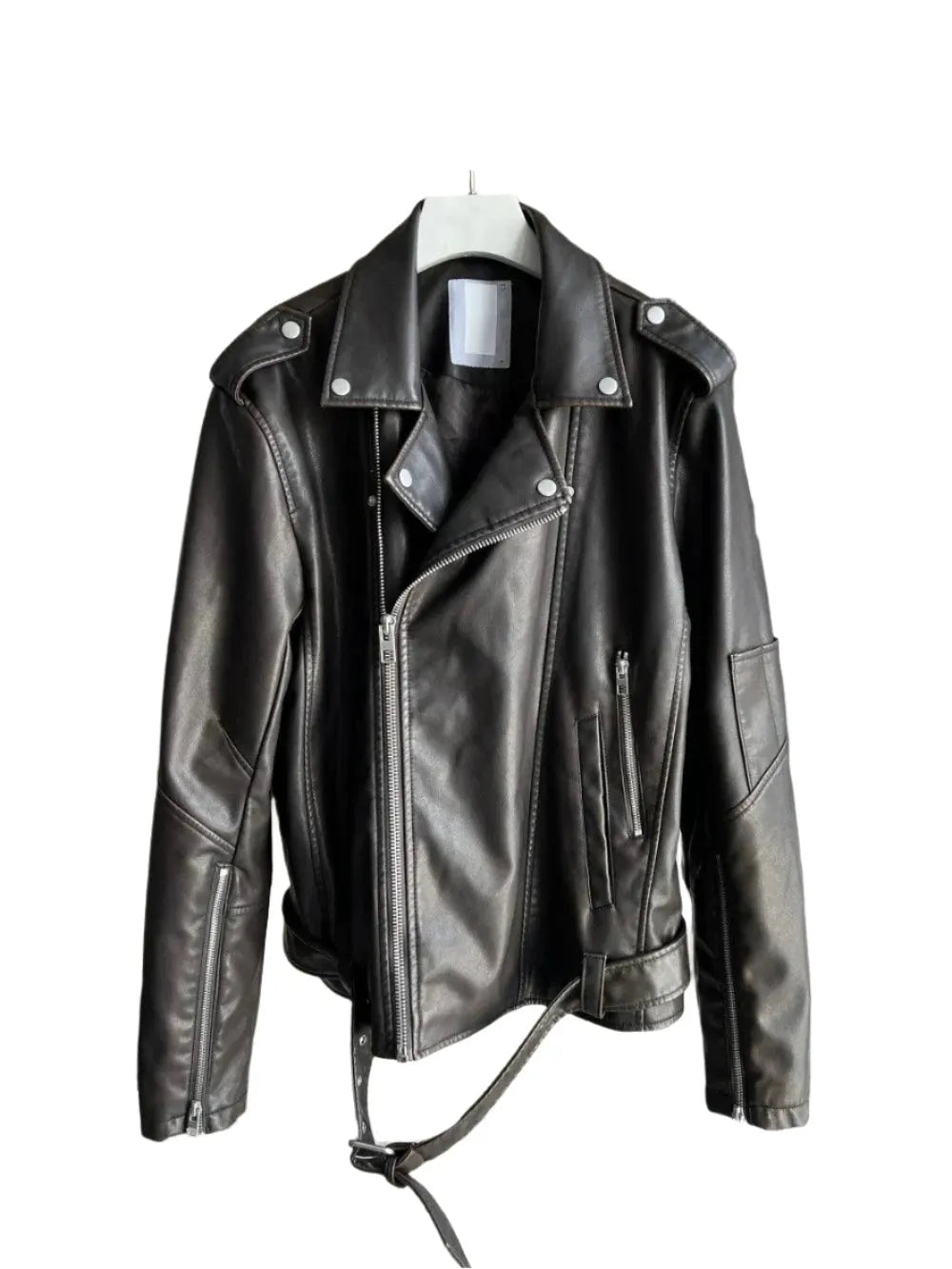 Vintage Men Leather Biker Jacket