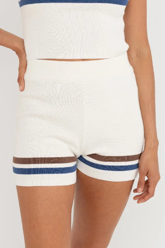 Delta Stripe Short Cream