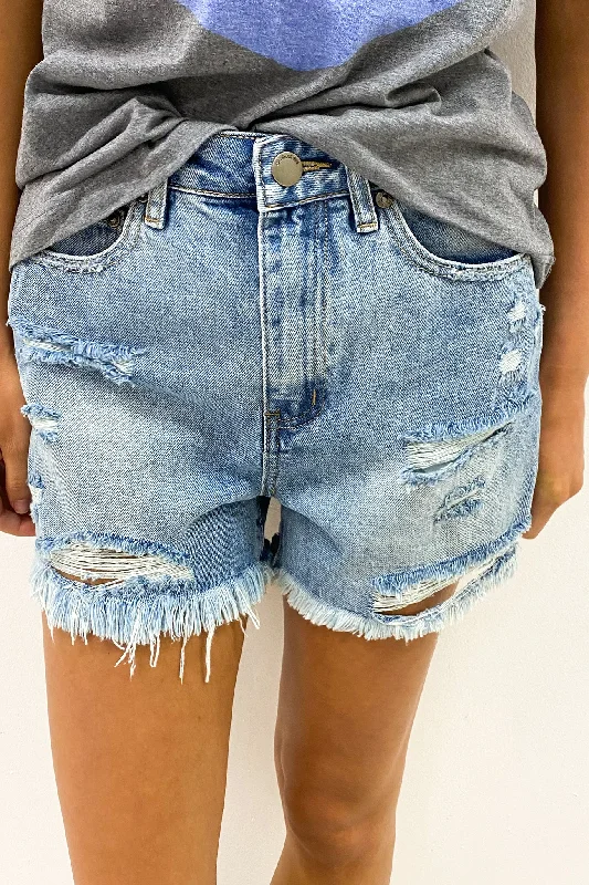 Quinn Denim Short Sky